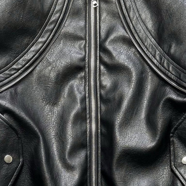 Designer Leather 'Flight' Jacket