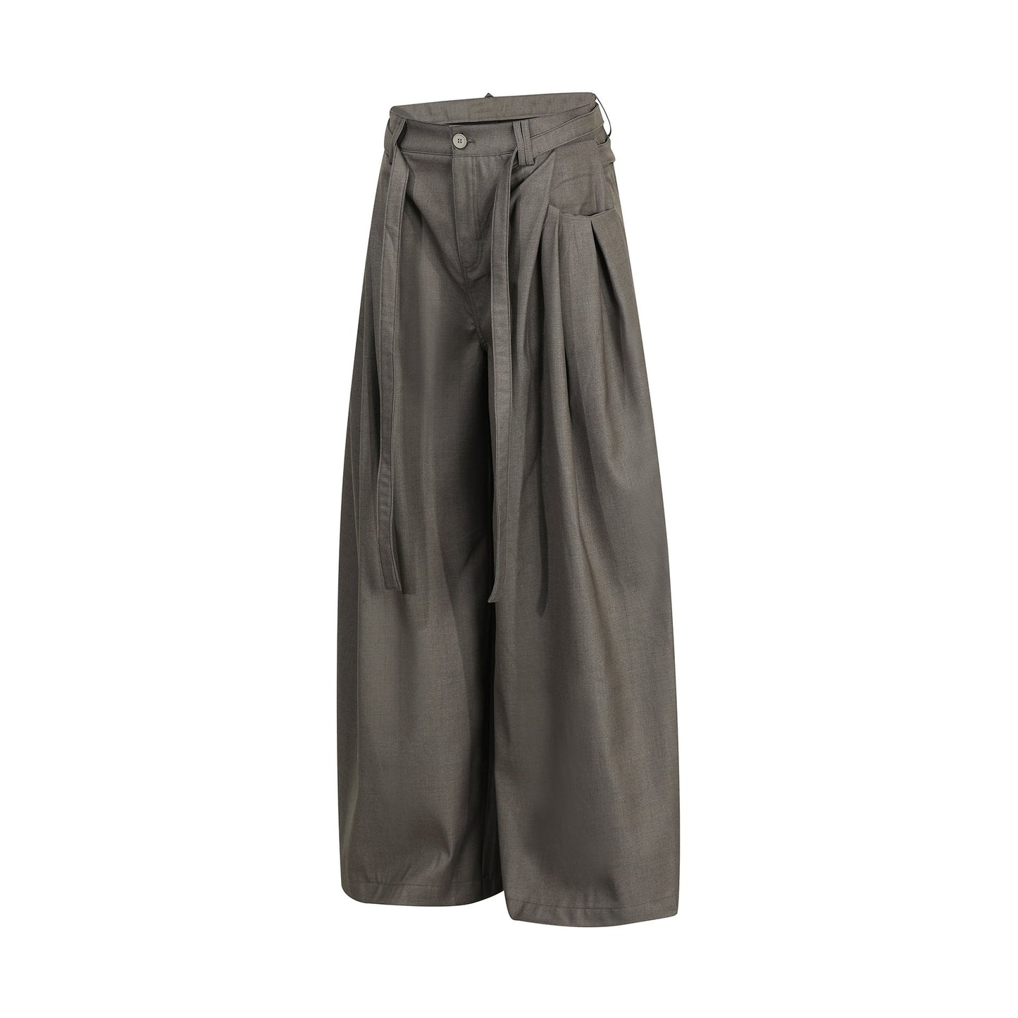 Retro Chic Pleated Relaxed Fit Trousers
