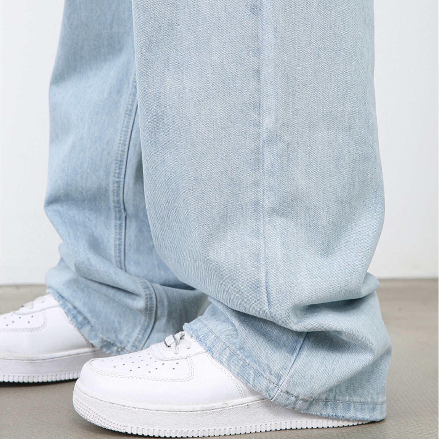 Light Blue Straight Leg Jeans