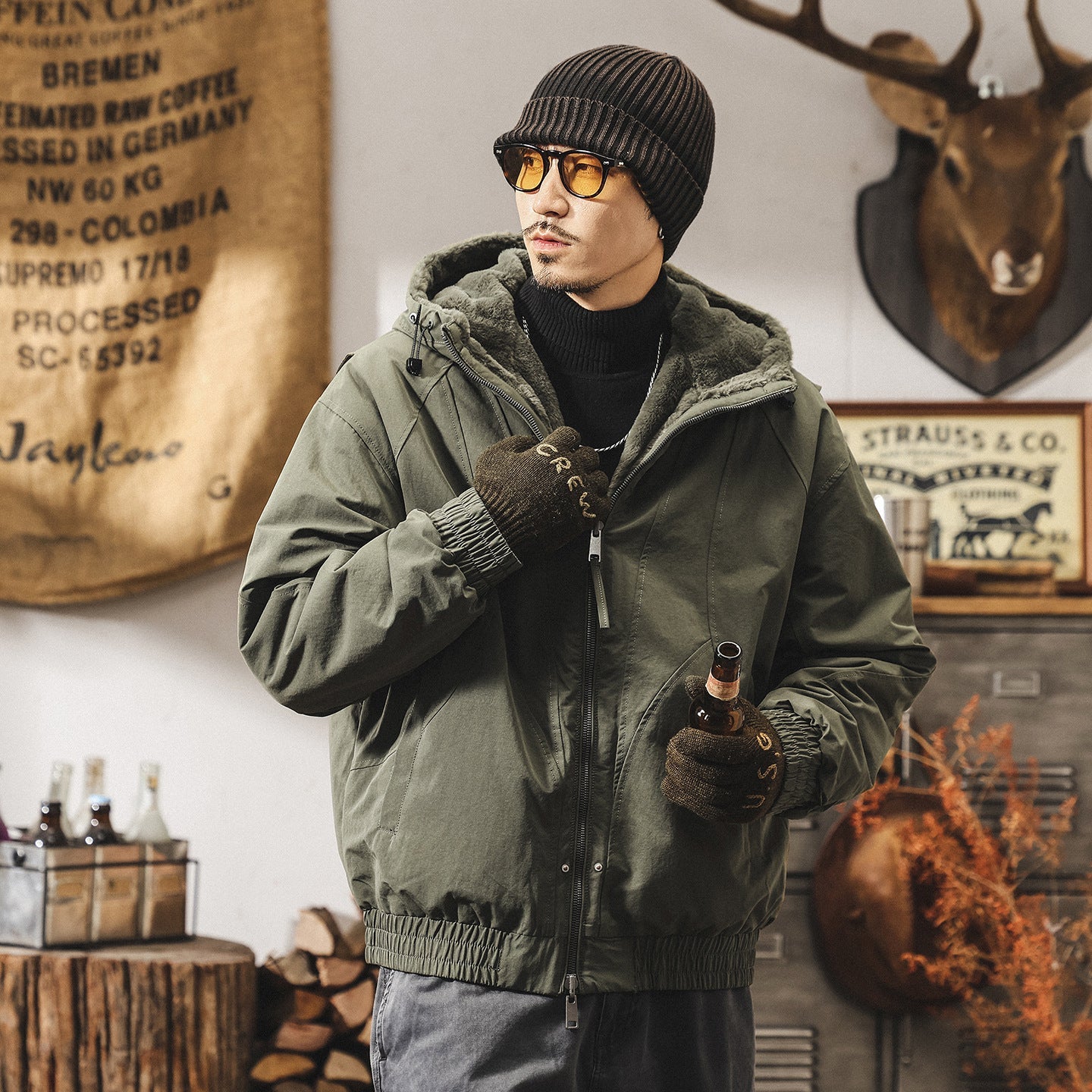 Reversible Faux Mink Winter Coat
