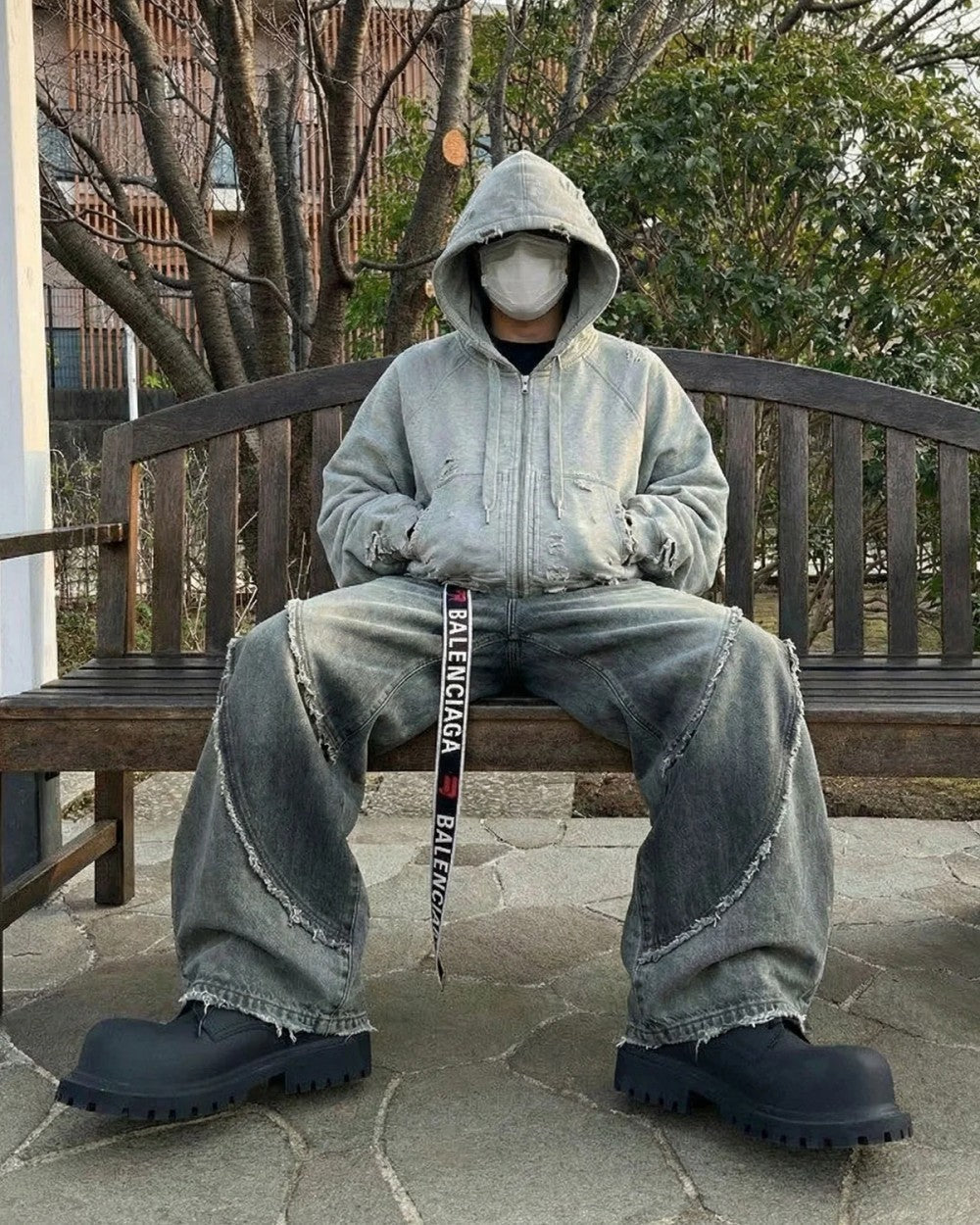Ghost Distressed Hoodie
