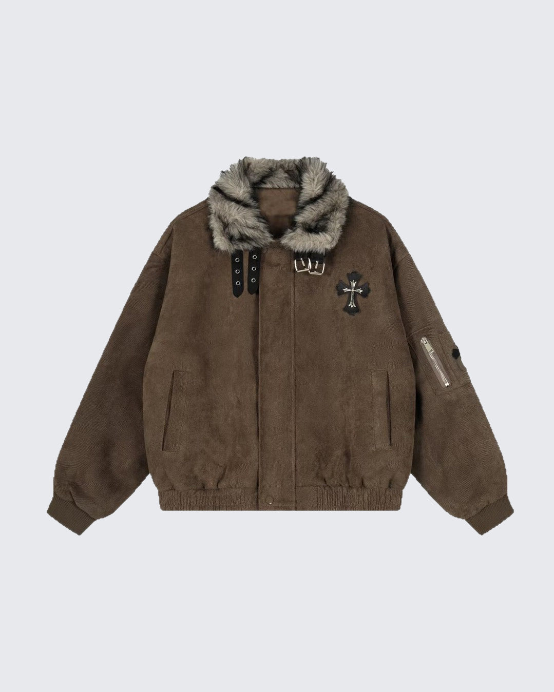 Faux Fur Shearling Cross Jacket
