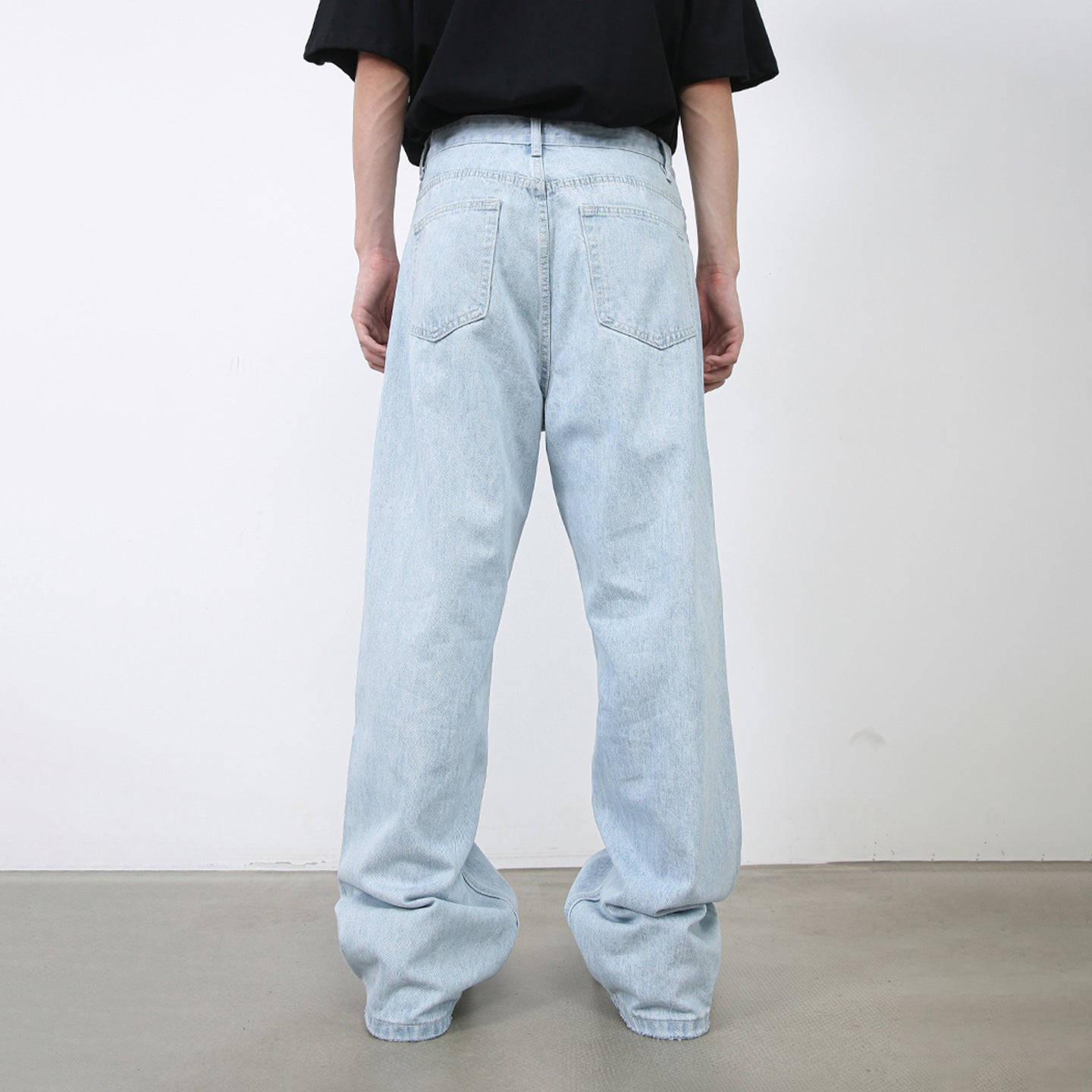 Light Blue Straight Leg Jeans