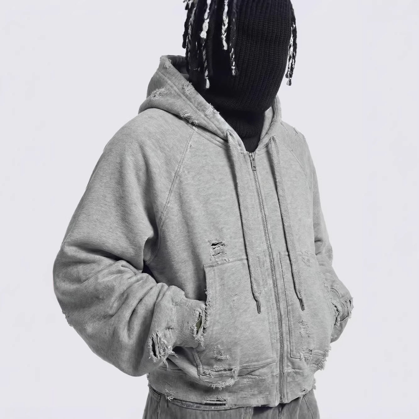 Ghost Distressed Hoodie