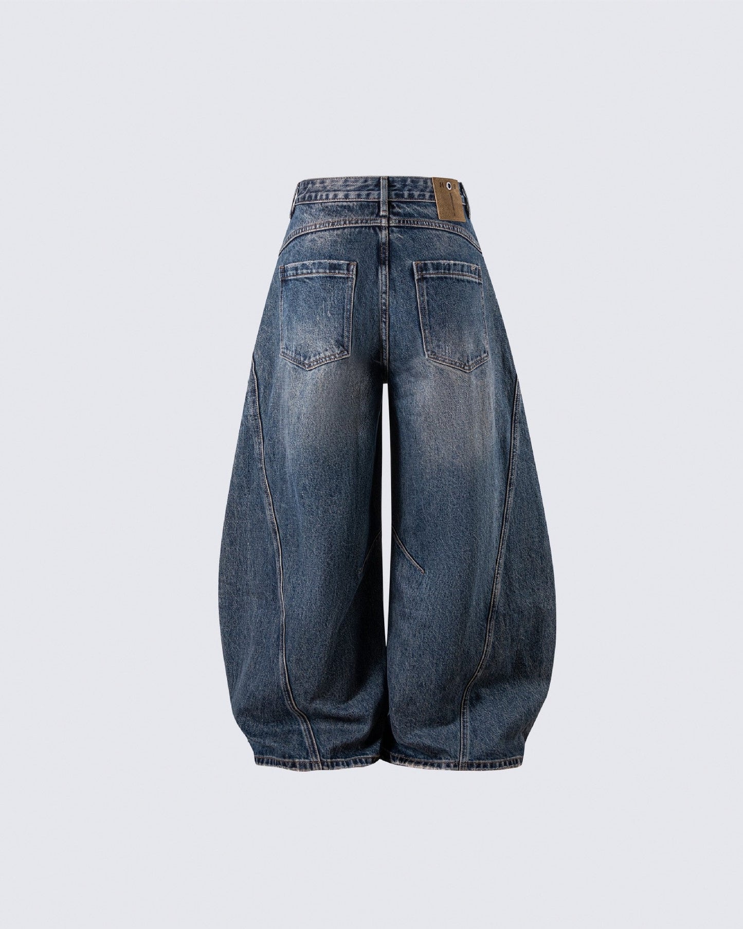 Baggy Loose Fit Blue Panel Jeans