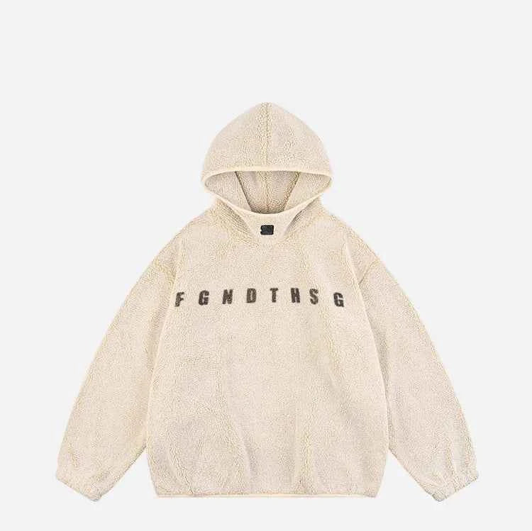 Y2K Cozy Oversized Fleece Faux Fur Hoodie