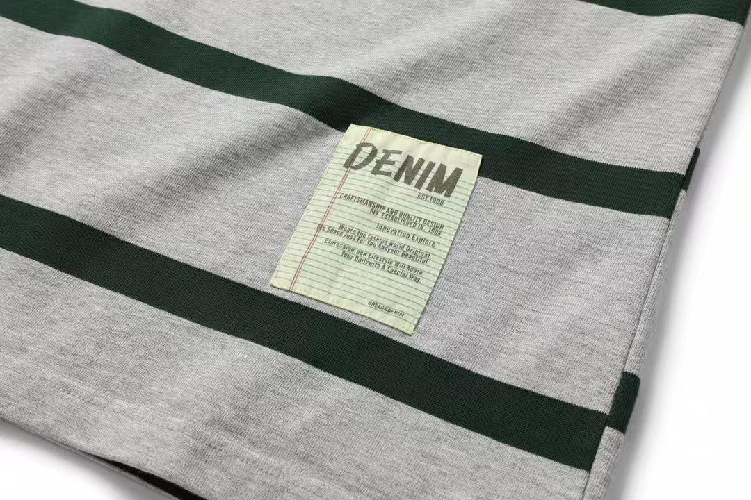 Retro Heavyweight Striped Cotton Tee