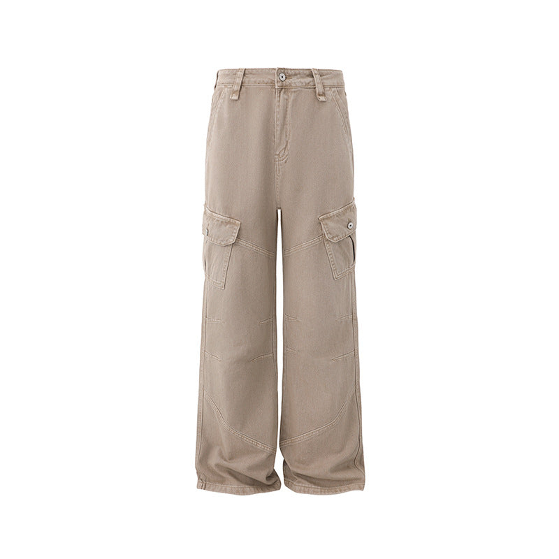 Retro Washed Relaxed Khaki Jeans