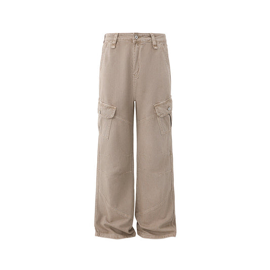 Retro Washed Relaxed Khaki Jeans