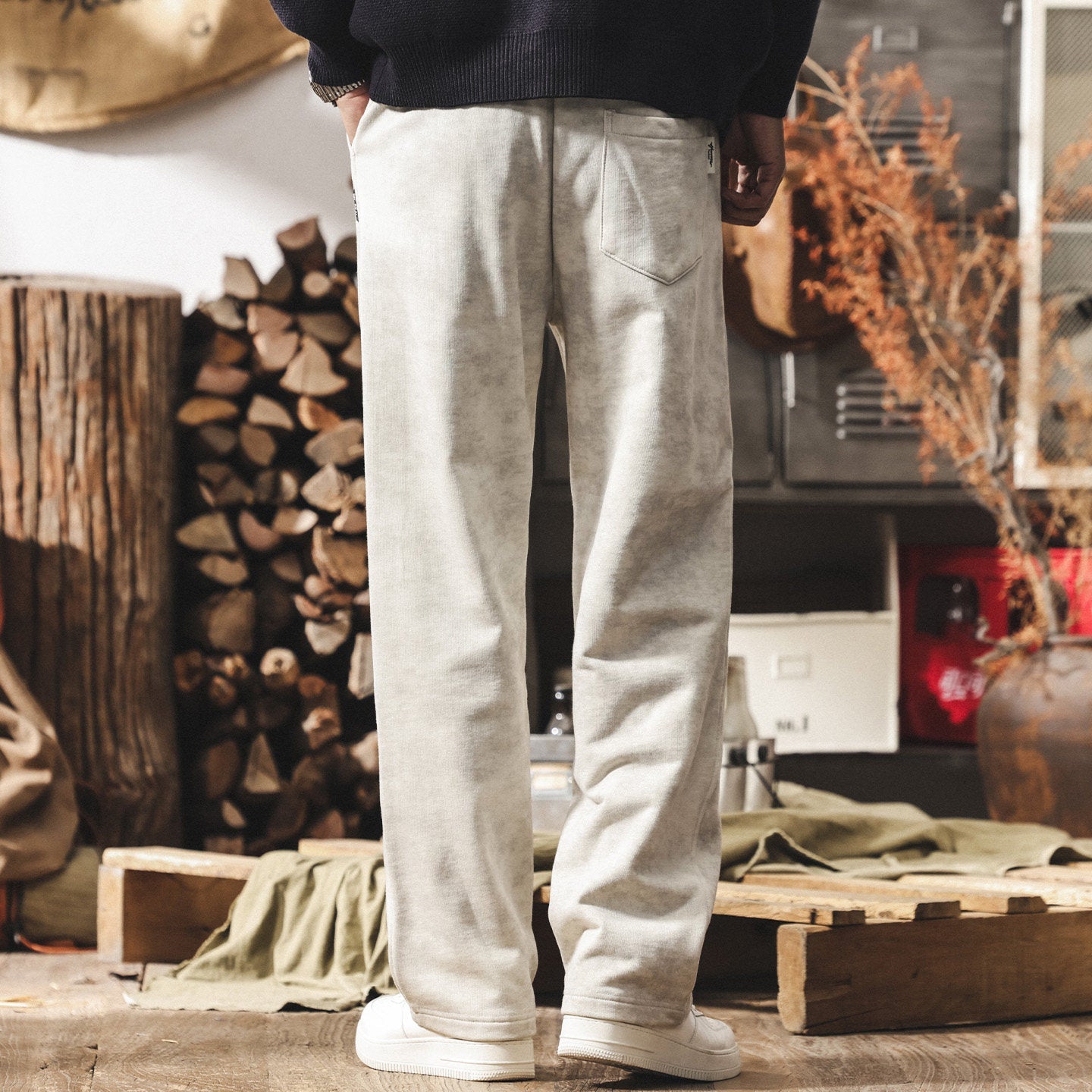 Washed Straight Leg Joggers