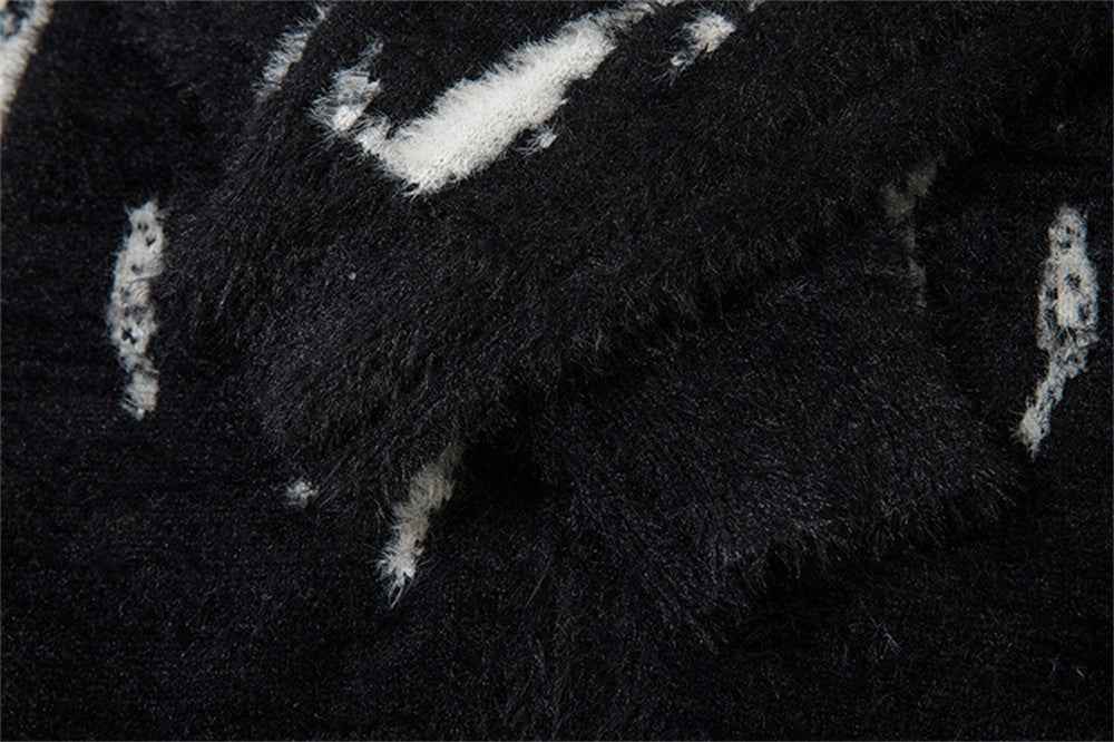 Y2K Breathable Stylish Floral Zip-Up Knit Cardigan