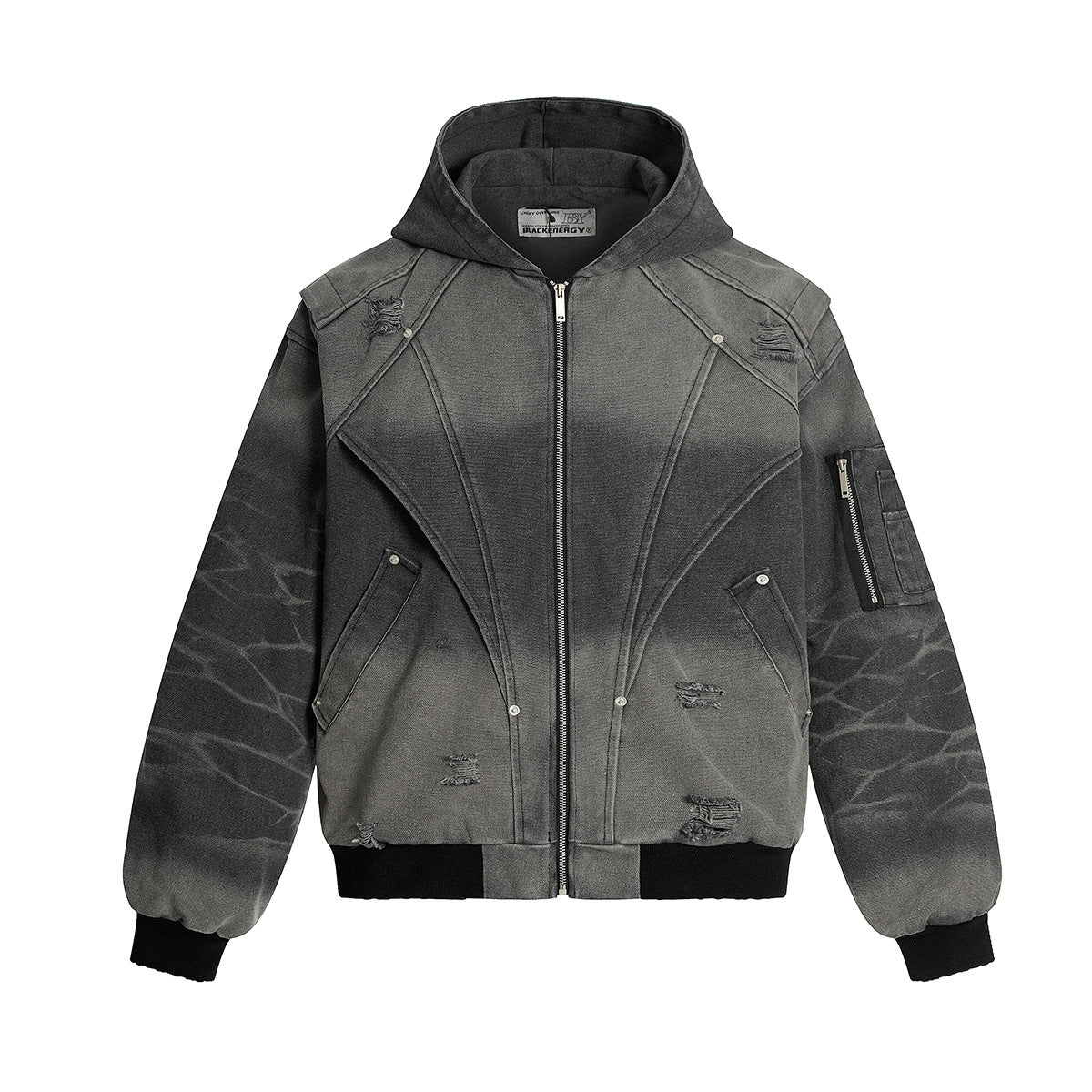 Heavy Washed Distressed Jacket