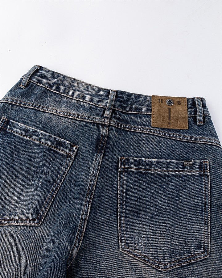Baggy Loose Fit Blue Panel Jeans