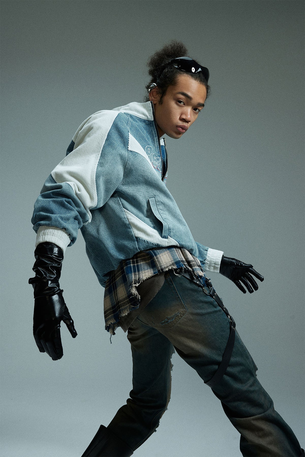 Retro Biker Splicing Jacket