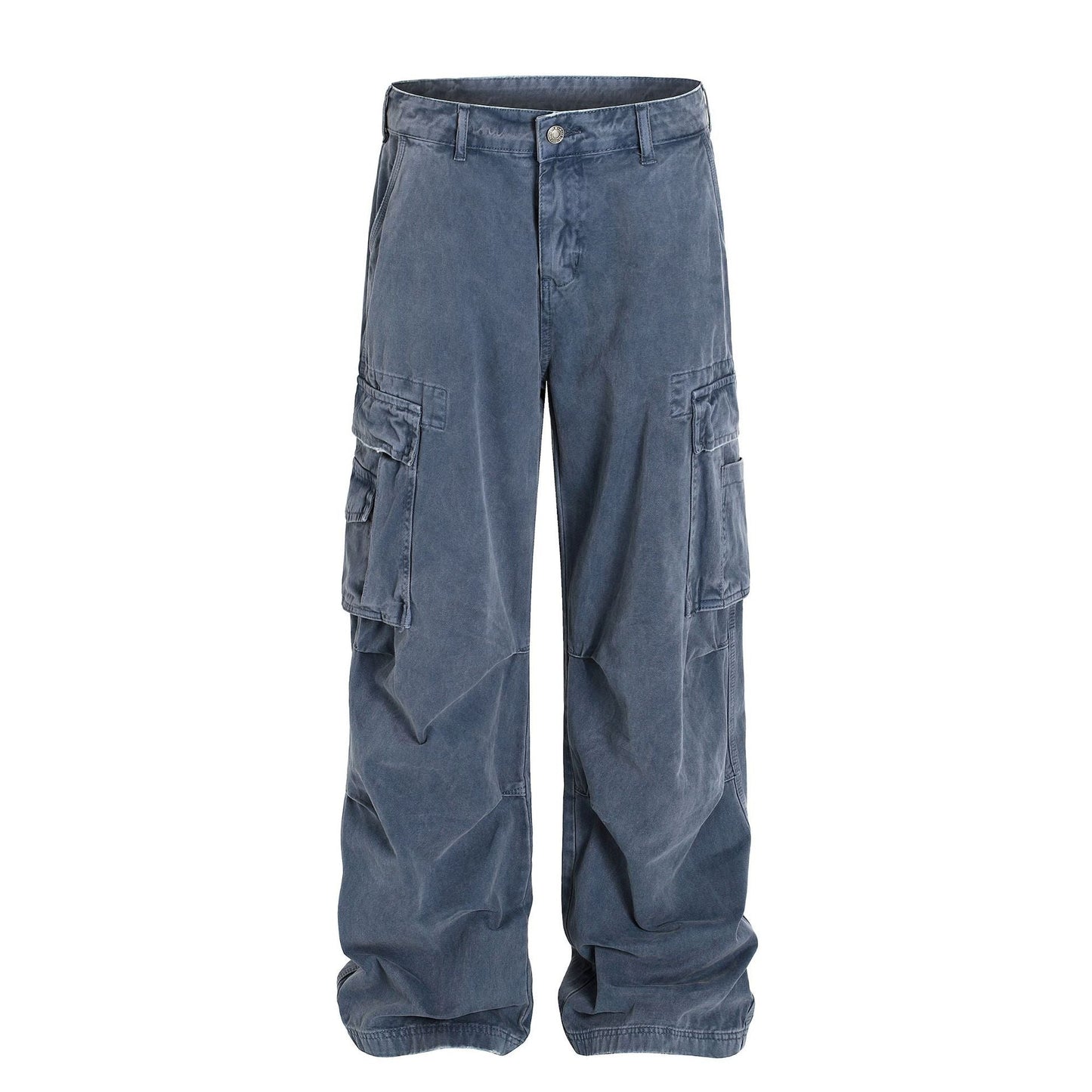 Retro Loose Fit MultiPocket Denim Cargo Jeans