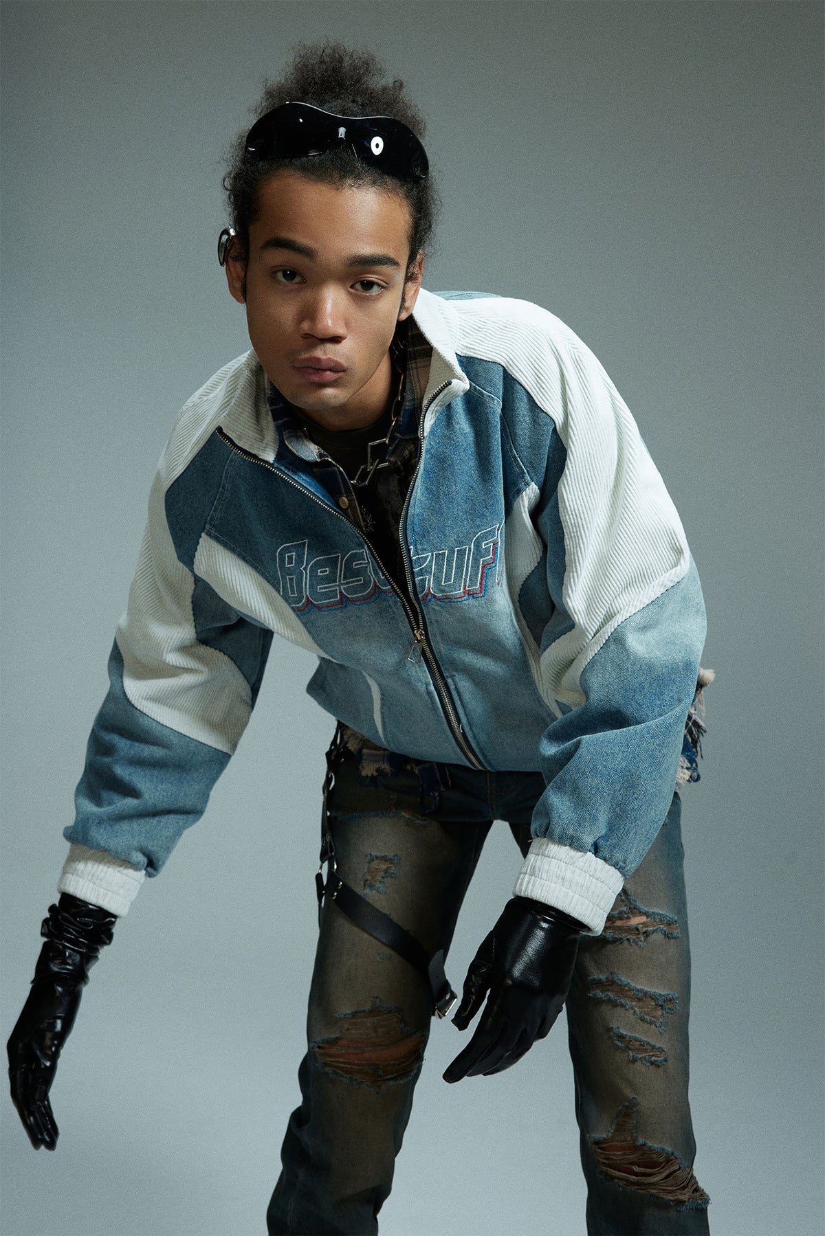 Retro Biker Splicing Jacket