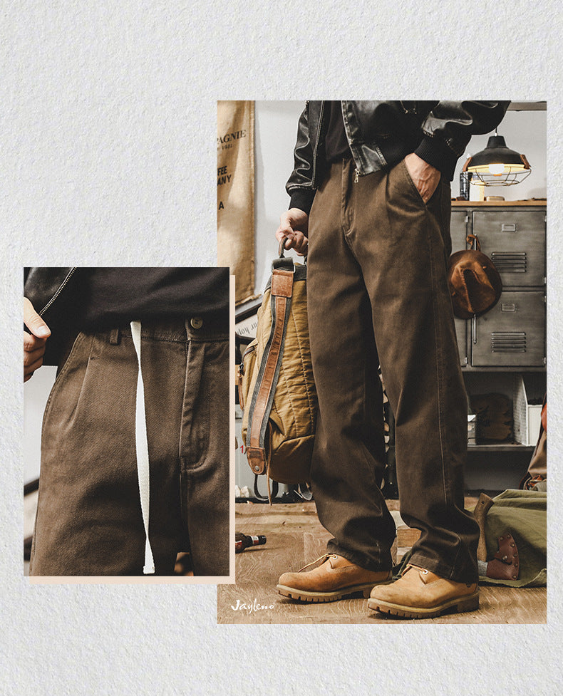 Vintage Washed Heavyweight Straight Leg Pants