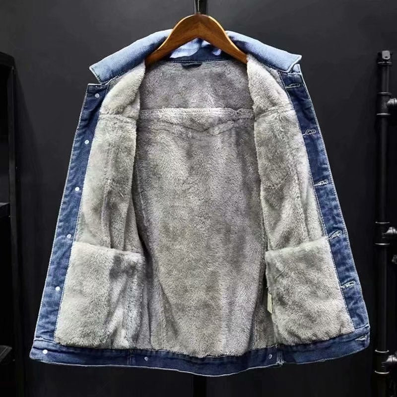 Velvet Thicken Denim Jacket