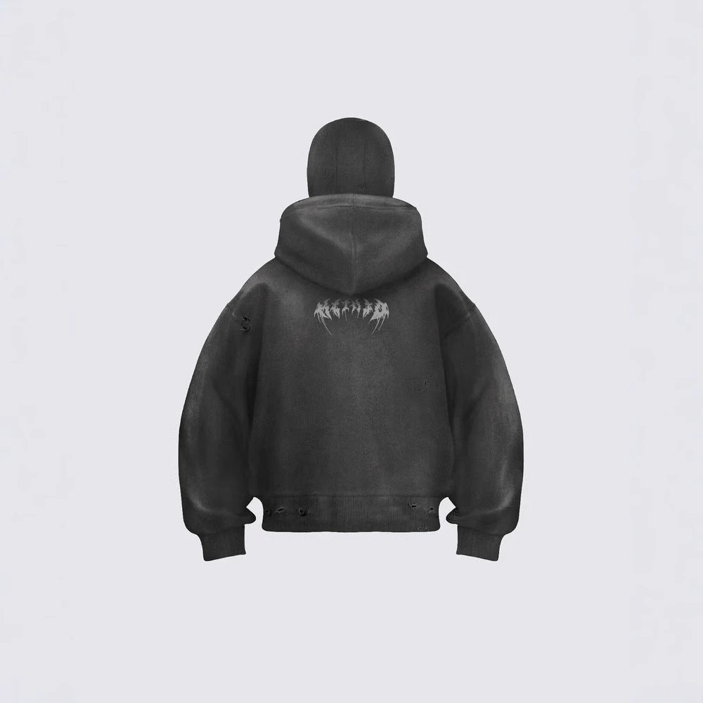 Corrupted Ski Mask Hooded Zip Hoodie