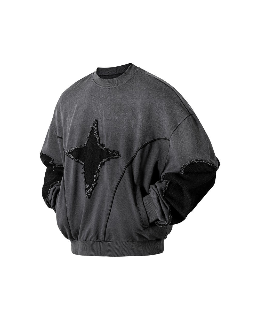 Structure Stitched 'Edge Star' Sweatshirt