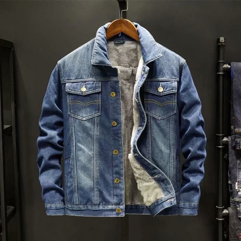 Velvet Thicken Denim Jacket
