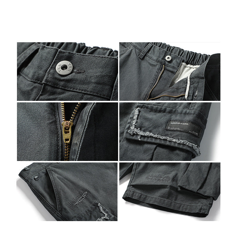 Urban Distressed Camo Shorts