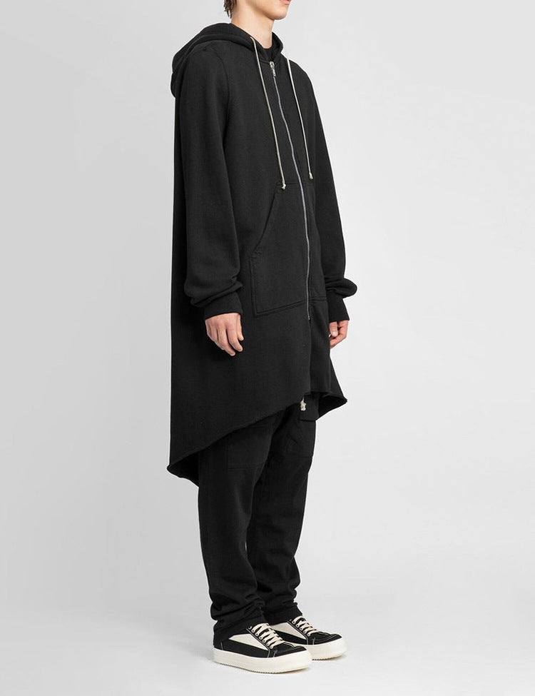 Dark Hooded Long Jacket