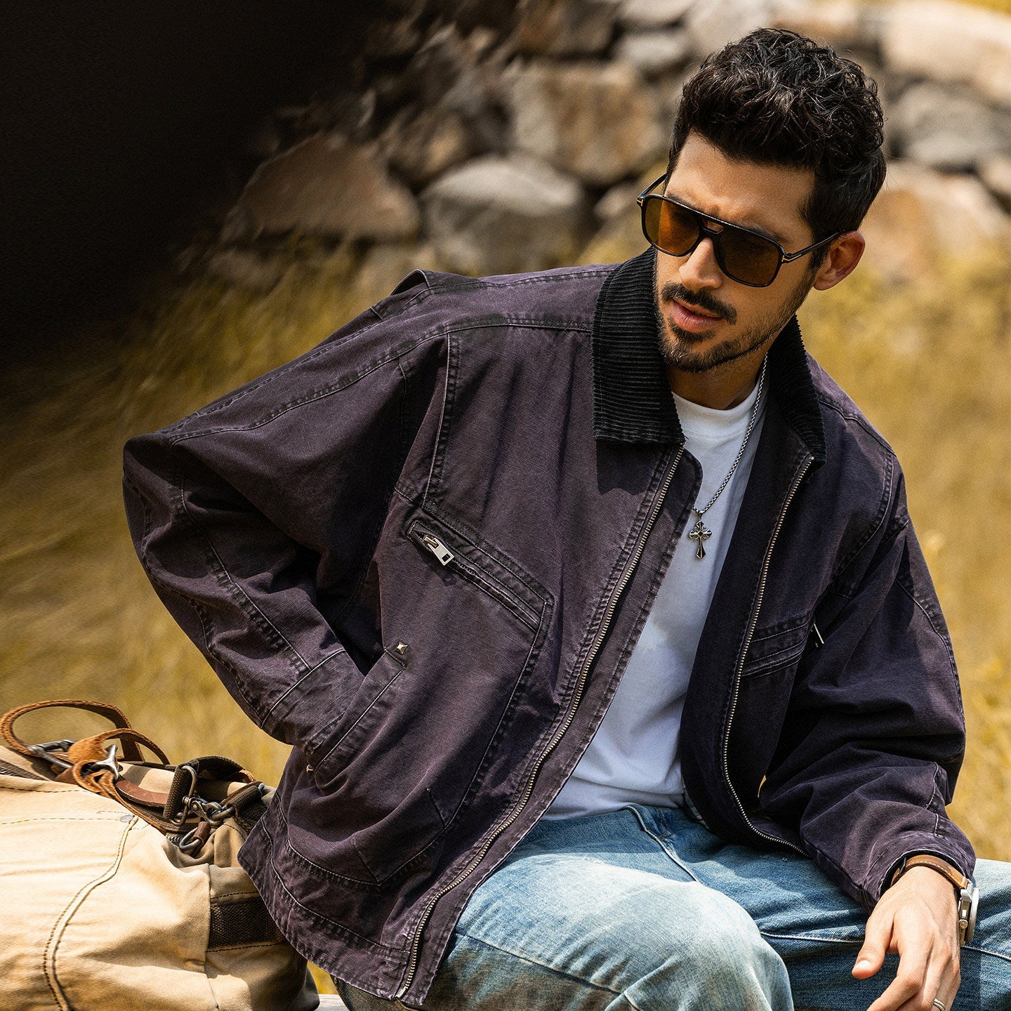 Gabba Purple Bomber Jacket