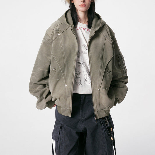Heavy Washed Distressed Jacket