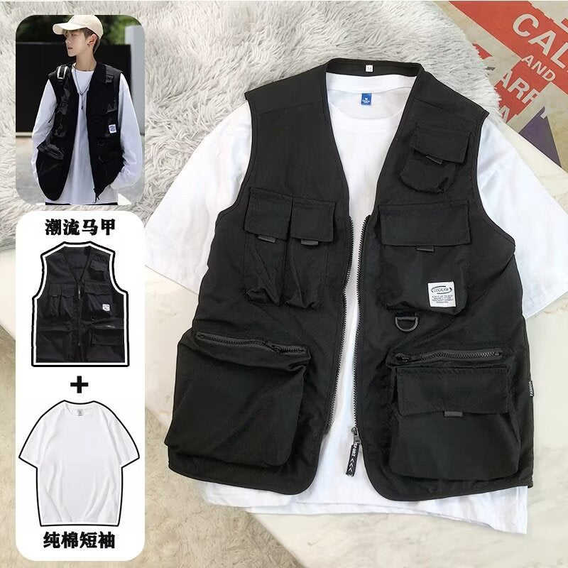 Versatile Outdoor T-Shirt + Vest Set
