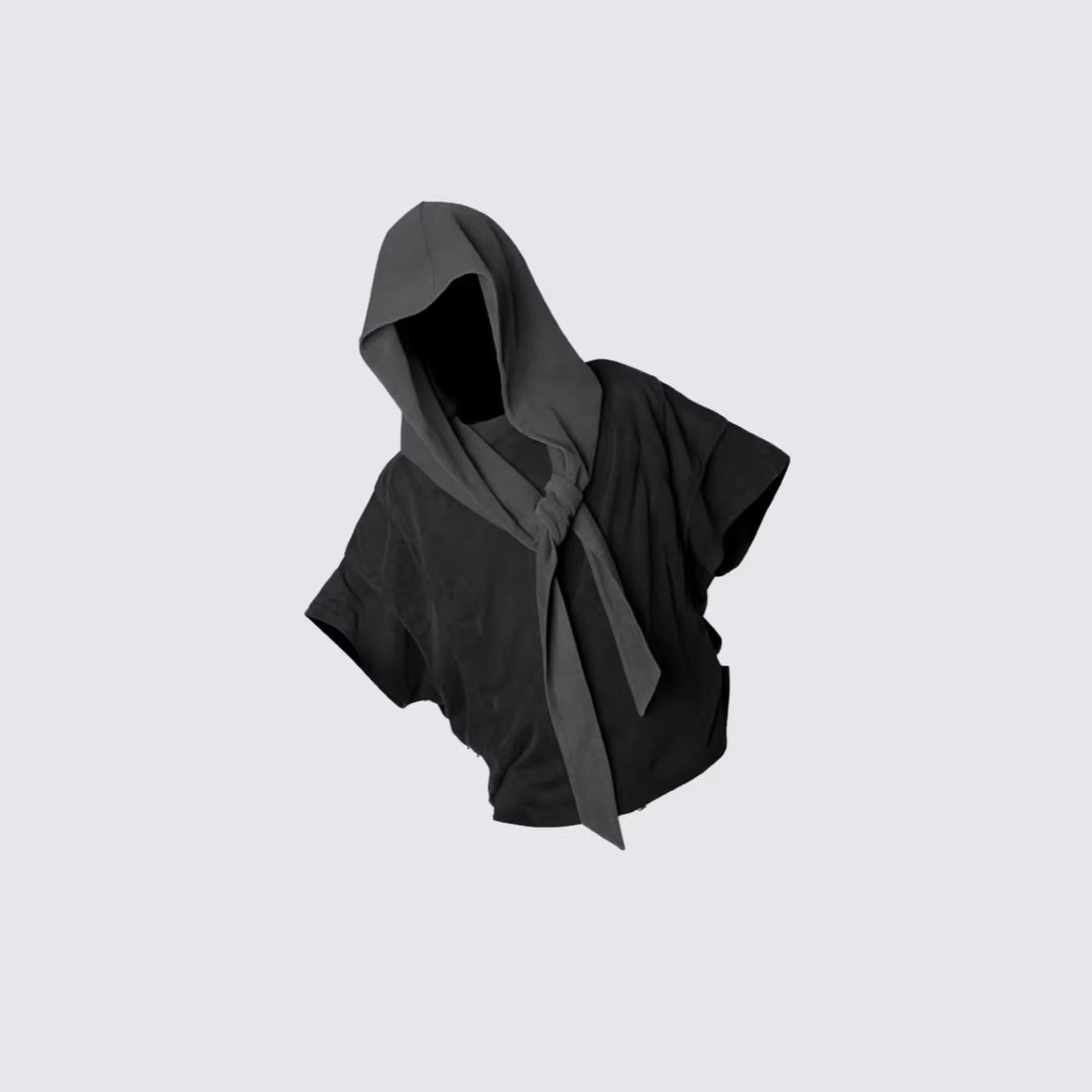 Two Piece Distressed Hooded T-Shirt