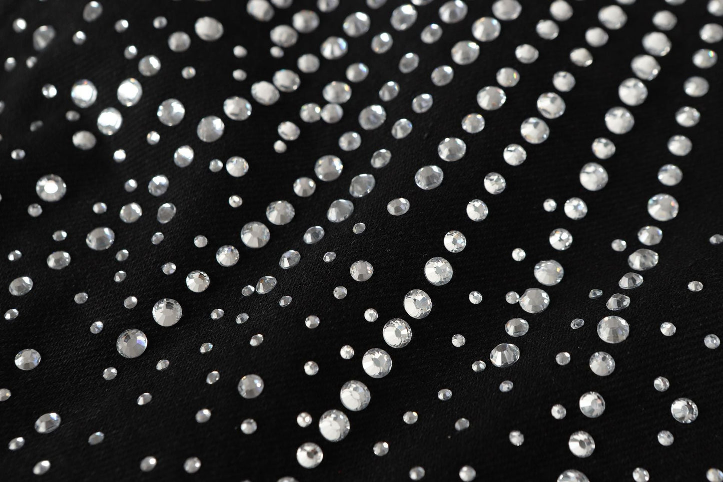 Diamond-Encrusted Black Jeans