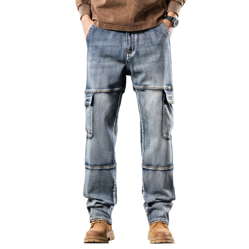 Denim Cargo Pants Jeans