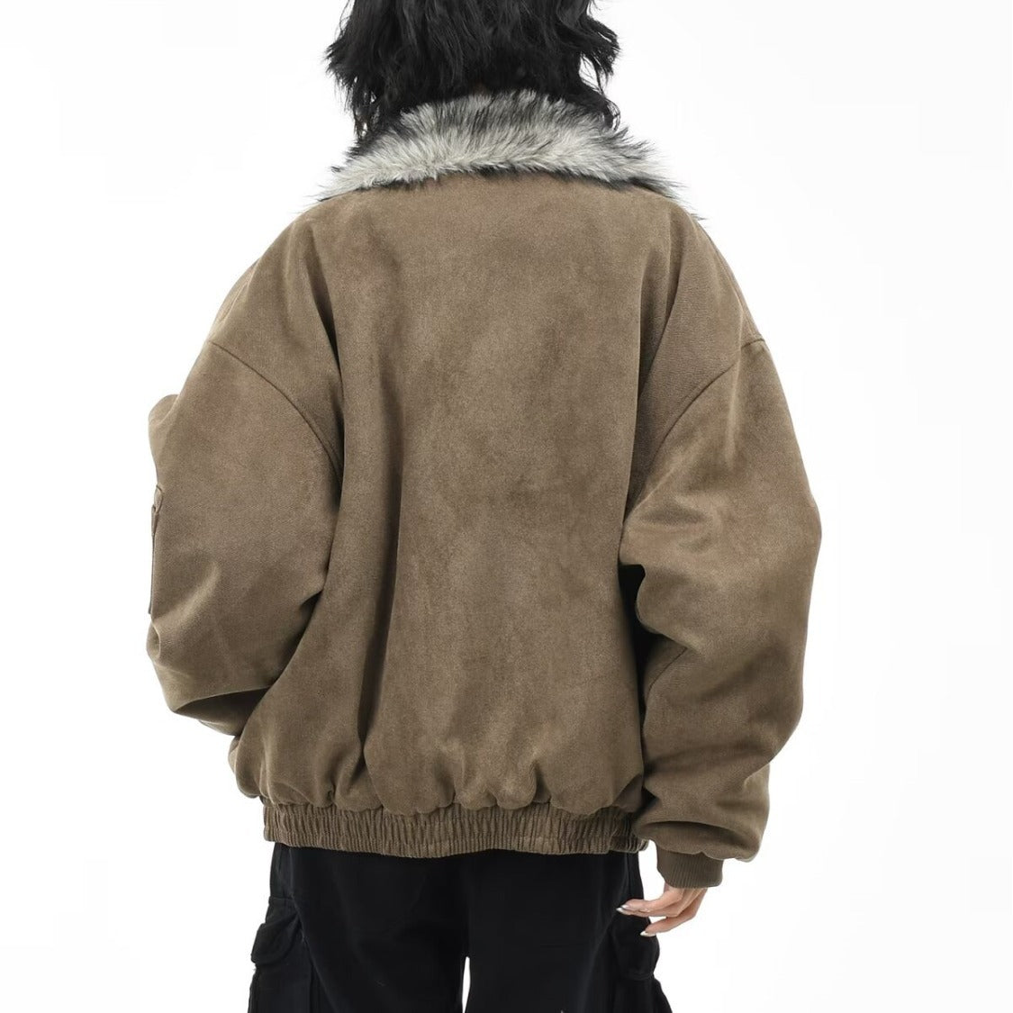 Faux Fur Shearling Cross Jacket