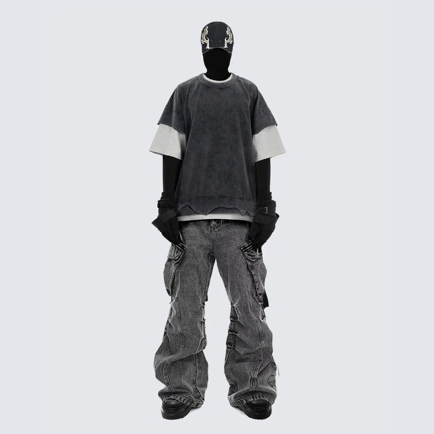 Baggy Washed Cargo Pants
