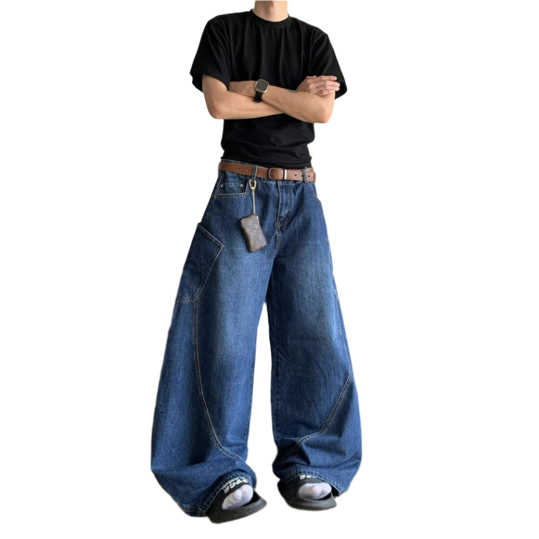 Vintage Wide-Leg Baggy Jeans