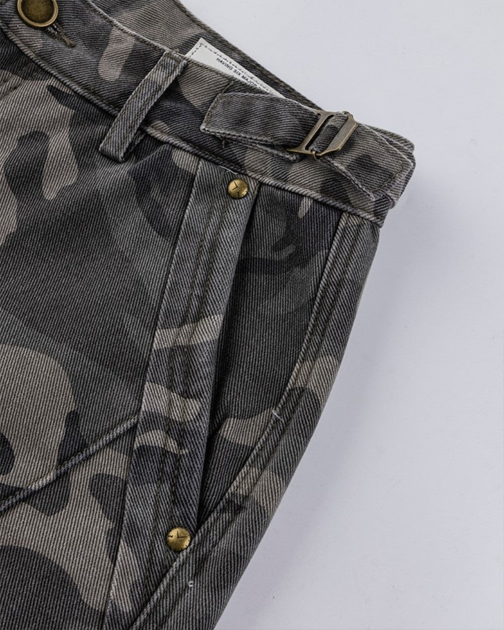 Baggy Ash Grey Camo Jeans