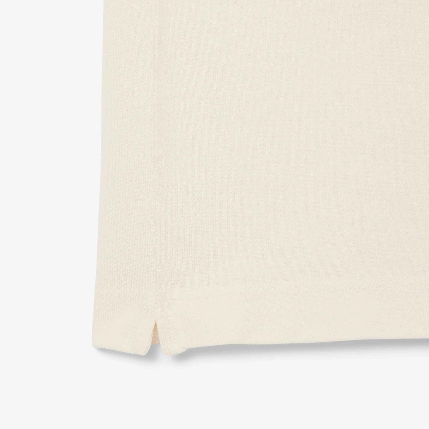 Lacoste Mens Classic Fit Petit Pique Badge Polo - Cream