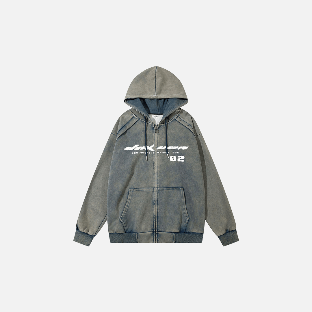 Zip Up Hoodie Omniscient Blue