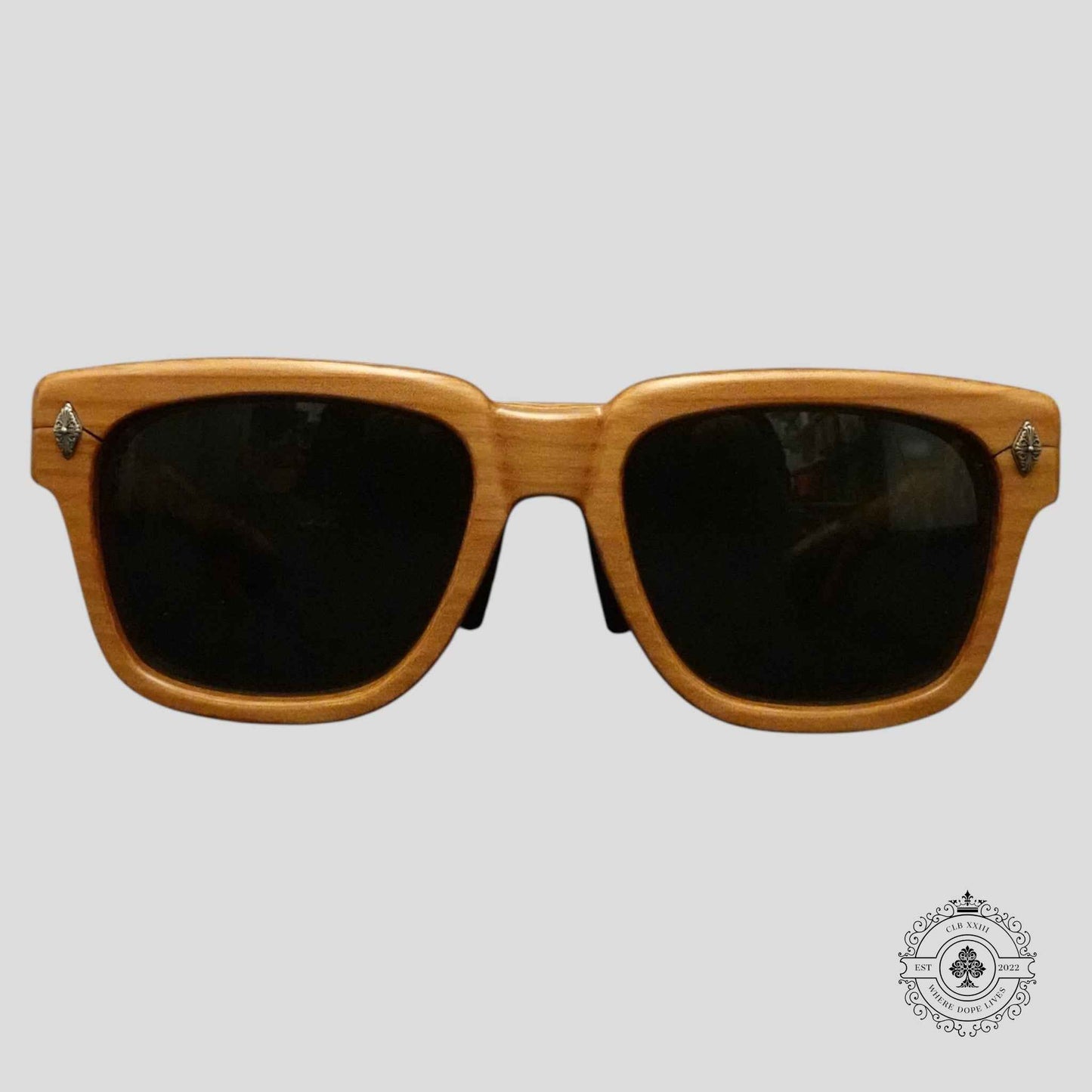 Chrome Hearts Lilith Glasses in Wood/Silver
