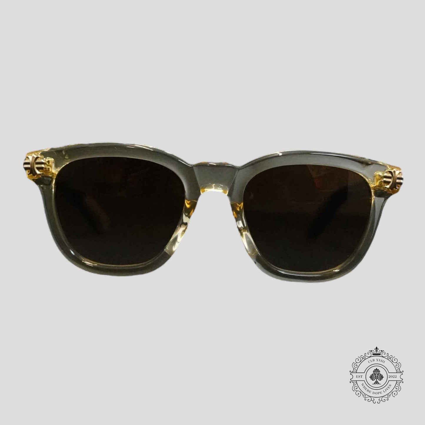 Chrome Hearts Smoke Show Glasses in Tortoise Shell/Gold