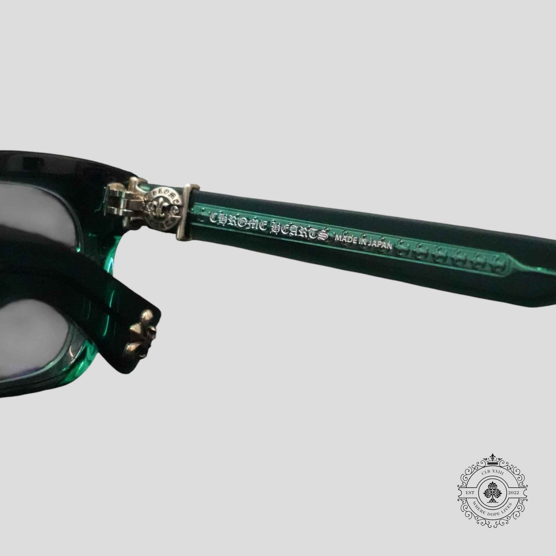 Chrome Hearts "See You In Tea" Sunglasses in Marine Green/Silver