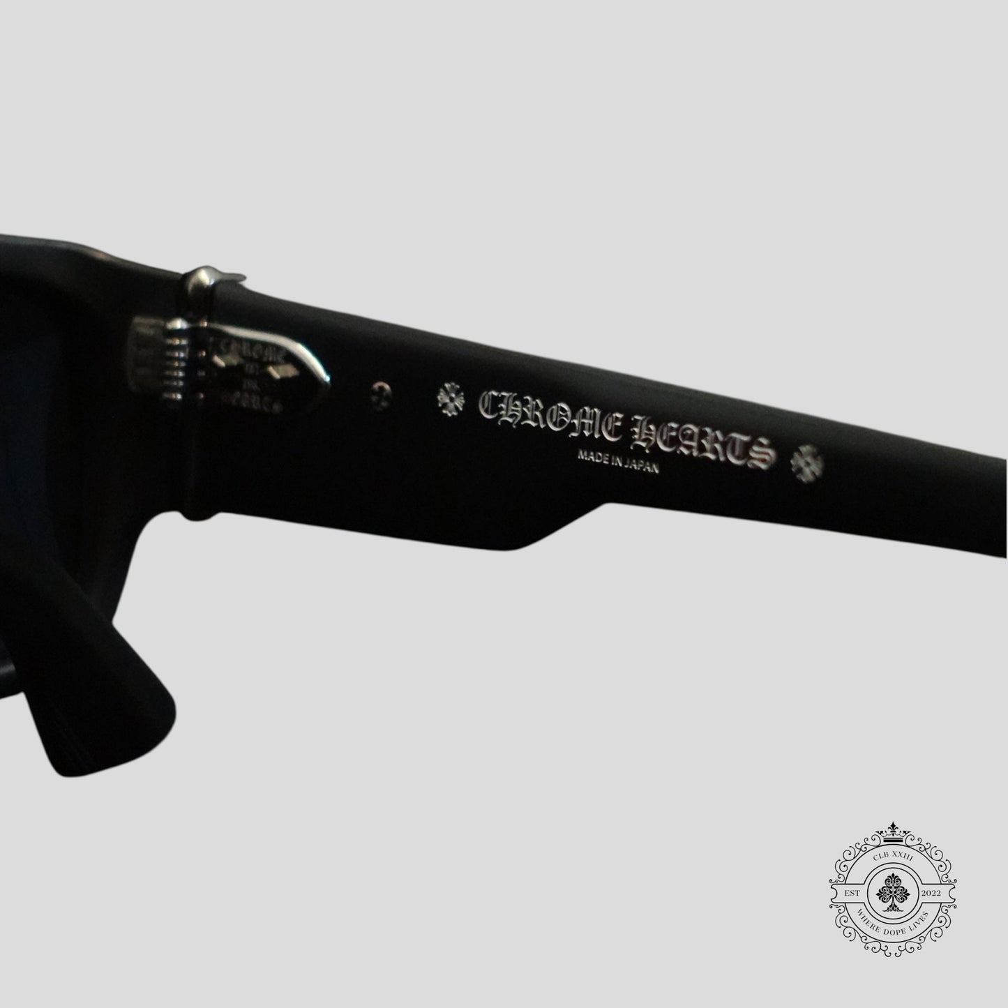 Chrome Hearts Yer Bjorn Again Glasses in Matte Black/Silver