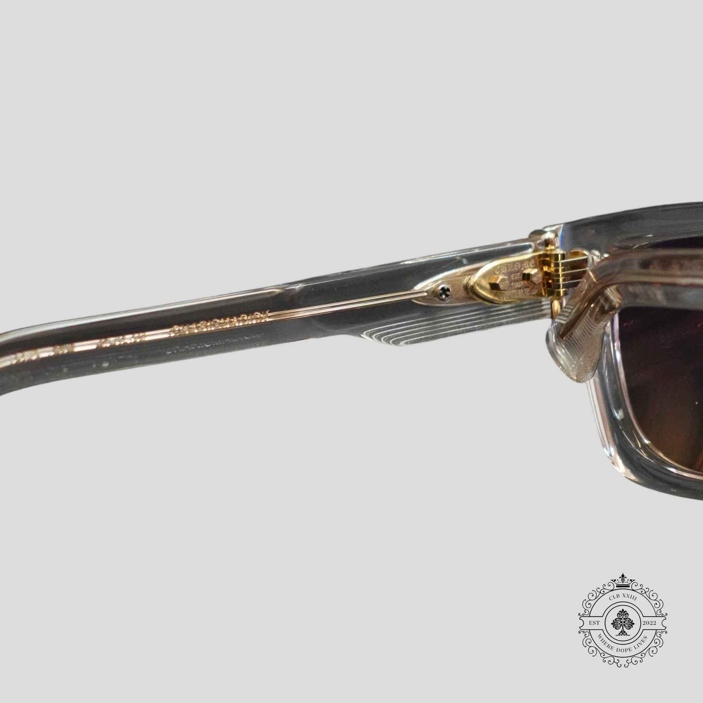 Chrome Hearts Charismadick Glasses in Clear/Gold