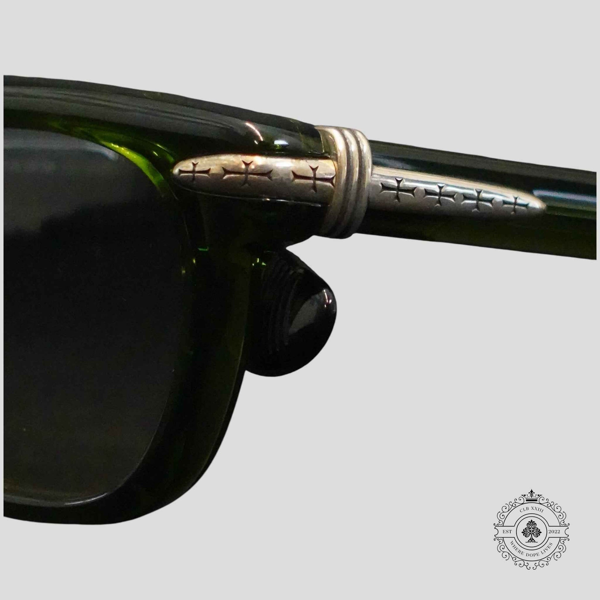 Chrome Hearts Drippin Glasses in Green/Silver