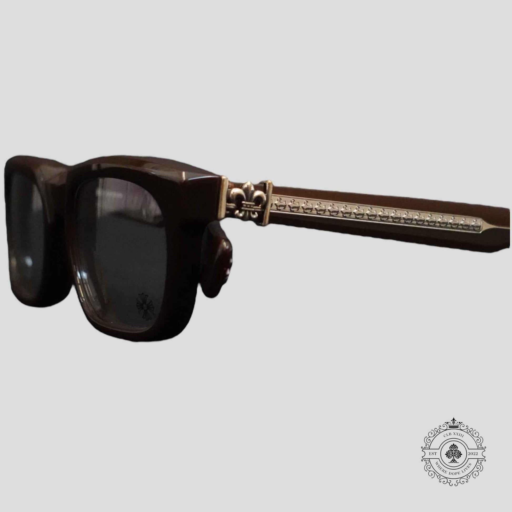 Chrome Hearts See You In Tea Sunglasses in Brown/Silver
