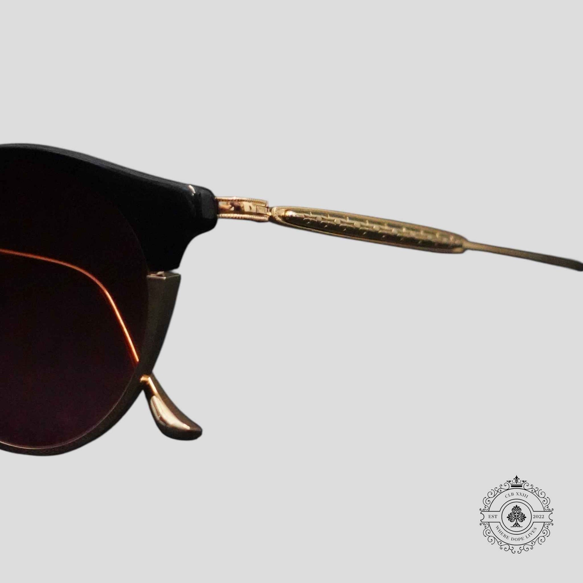 Chrome Hearts Serendipitous Glasses in Black/Gold