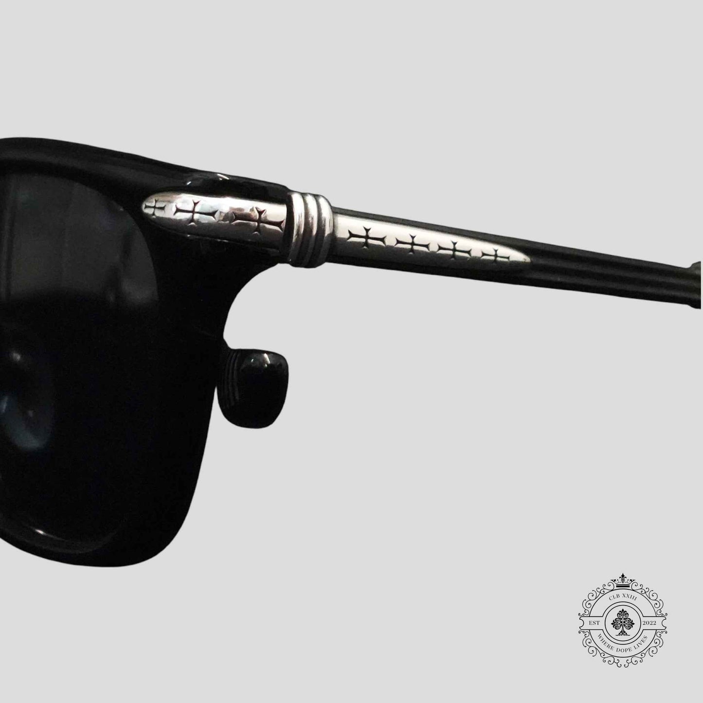 Chrome Hearts Titanasluvr Glasses in Black/Silver