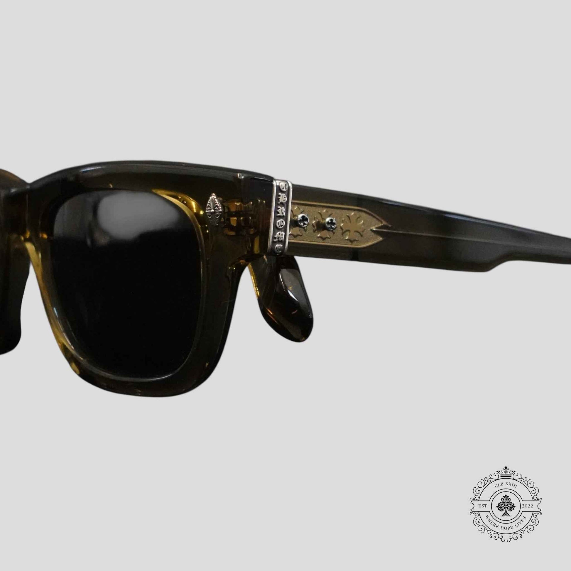 Chrome Hearts Dick Fitzener Glasses in Olive/Silver