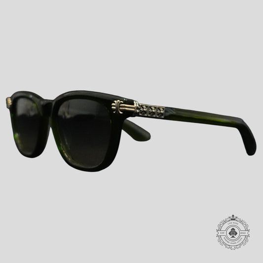Chrome Hearts Smoke Show Sunglasses in Green/Silver